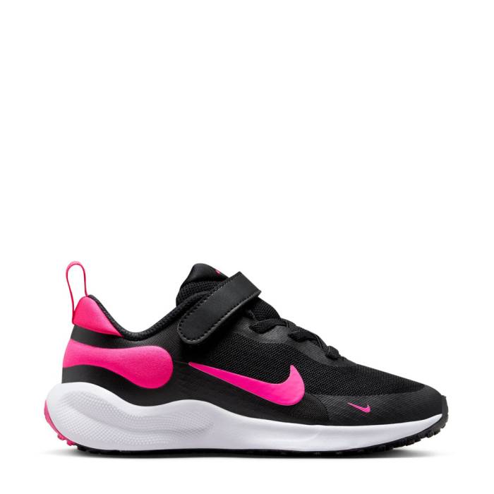 ナイキ Nike 【 Revolution 7 Kids Black/Hyper Pink/White 】 レボリューション ジュニア キッズ 黒色 ブラック pink ピンク 白色 ホワイト｜スニケス