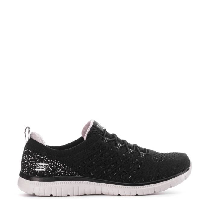 スケッチャーズ Skechers 【 Virtue Wide Womens Black/Pink 】 レディース 黒いこと 黒いこと pink サクラ色