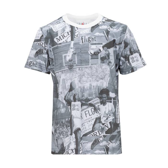 ナイキ ジョーダン Jordan 【 Brooklyn Collage Aop Tee Youth Black 】 ブルックリン プルオーバー 御坊っちゃん キッズ 黒いこと 黒いこと