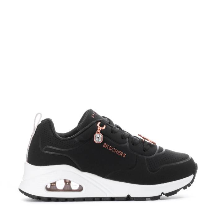 スケッチャーズ Skechers 【 Uno Gen1 Kids (Trendy Jewels)/Black/Rose Gold 】 ジュニア キッズ 黒色 ブラック Rose ローズ ゴールド