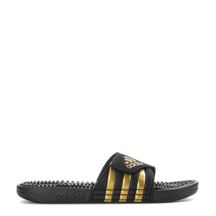 アディダス Adidas 【 Adissage Mens Black/Gold Metallic/Black 】 メンズ 黒いこと 黒いこと ゴールド