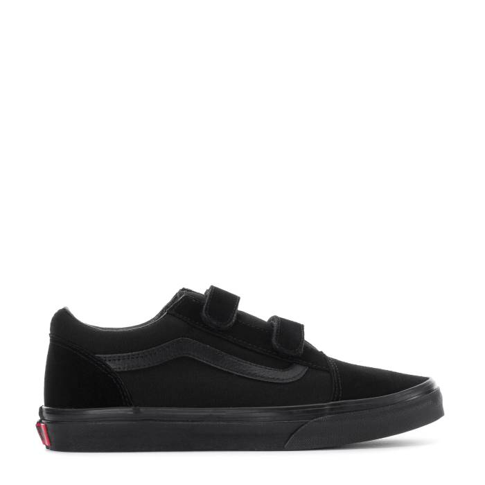 ヴァンズ Vans 【 Old Skool V Youth Black/Black 】 ジュニア キッズ 黒色 ブラック