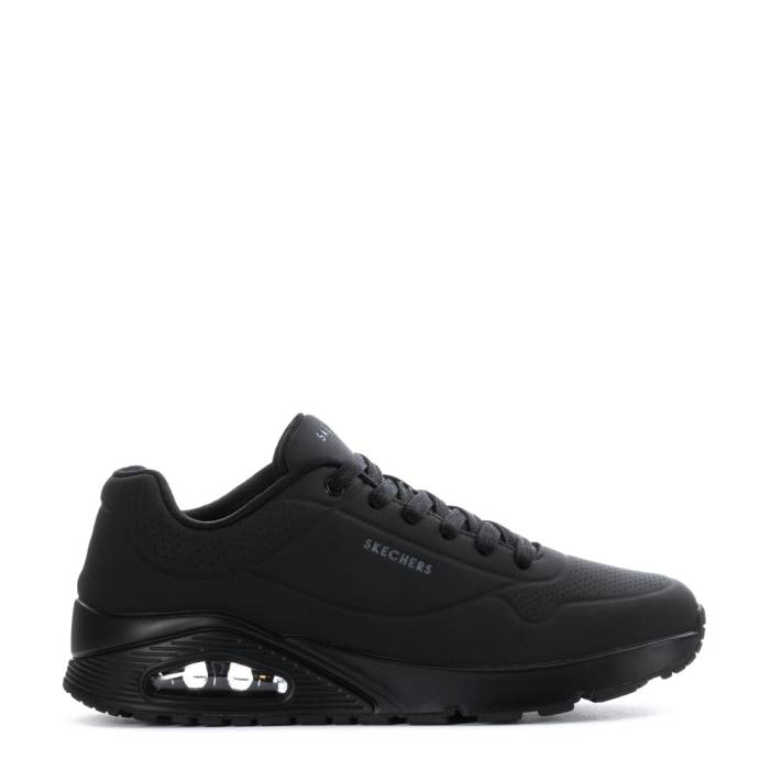 スケッチャーズ Skechers 【 Uno Wide Mens Black/Black 】 メンズ 黒いこと 黒いこと
