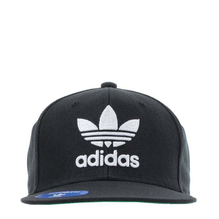 アディダス Adidas 【 Originals Trefoil Chain Snapback Unisex Black/White 】 オリジナルス トレフォイル Snapback スナップバック バッグ ユニセックス 黒色 ブラック 白色 ホワイト