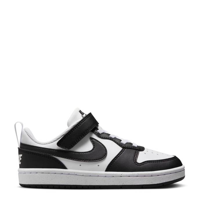ナイキ Nike 【 Court Borough Low Recraft Kids White/Black/White 】 コート ジュニア キッズ 白色 ホワイト 黒色 ブラック
