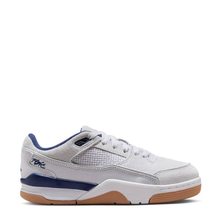 ナイキ ジョーダン Jordan 【 Flight Court Youth Neutral Grey /Midnight Navy White Gum Lt Brown 】 Flight フライト コート ジュニア キッズ 灰色 グレー 紺色 ネイビー 白色 ホワイト 茶色 ブラウン