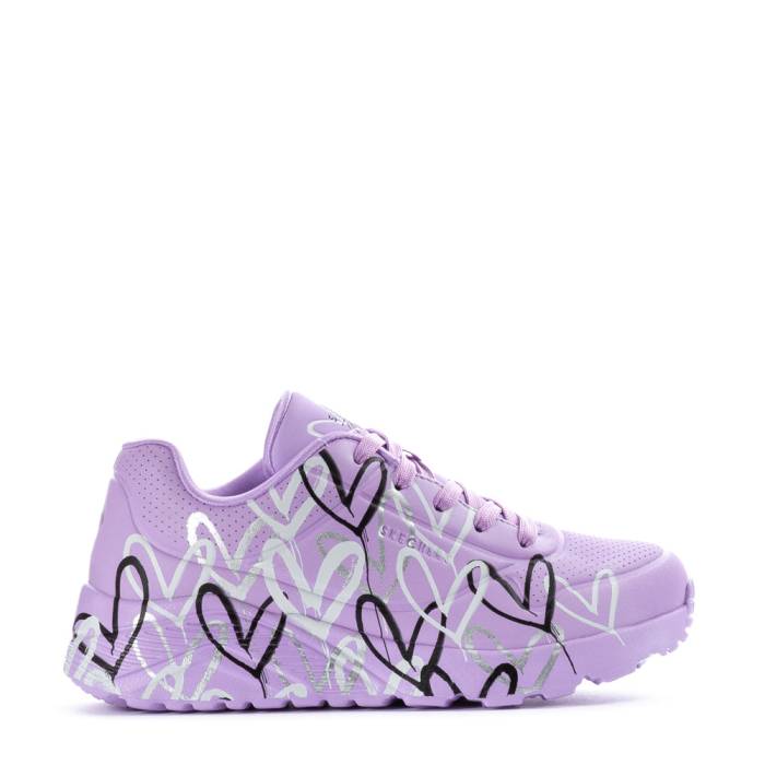 スケッチャーズ Skechers 【 Uno Lite Kids (Jgoldcrown)/Lavendar/Metallic 】 ライト ジュニア キッズ
