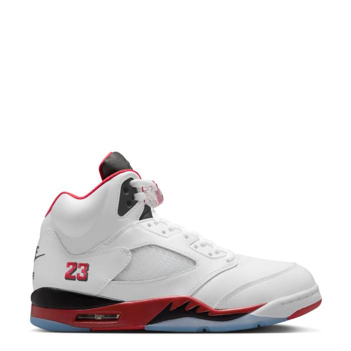 ナイキ ジョーダン Jordan 【 Retro 5 Mens White/Fire Red/Black 】 レトロ メンズ 白いこと 白いこと 火の手 Red 赤・赤いこと 黒いこと 黒いこと