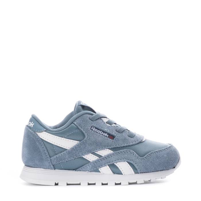 リーボック Reebok 【 Classic Nylon Toddler Soft Slate/White 】 クラシック ナイロン ベビー 白色 ホワイト