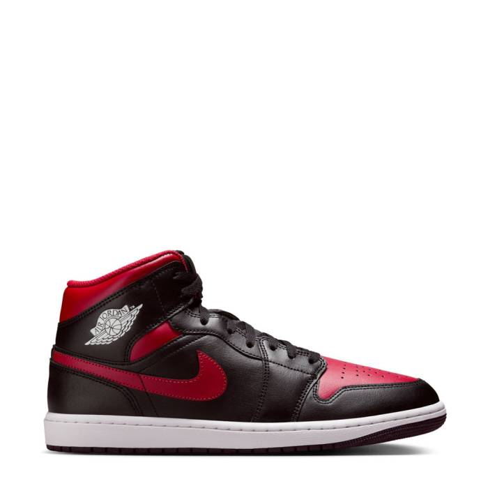 ナイキ ジョーダン Jordan 【 Aj 1 Mid Mens Black/Varsity Red/Summit White 】 ミッド メンズ 黒色 ブラック Red 赤・レッド 白色 ホワイト