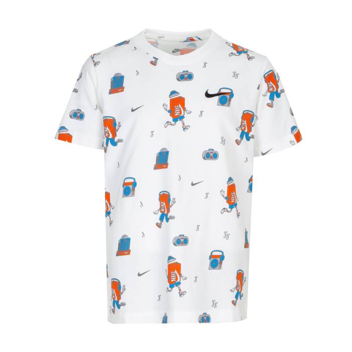 ナイキ Nike 【 Boxy Aop Tee Youth White 】 Tシャツ ジュニア キッズ 白色 ホワイト