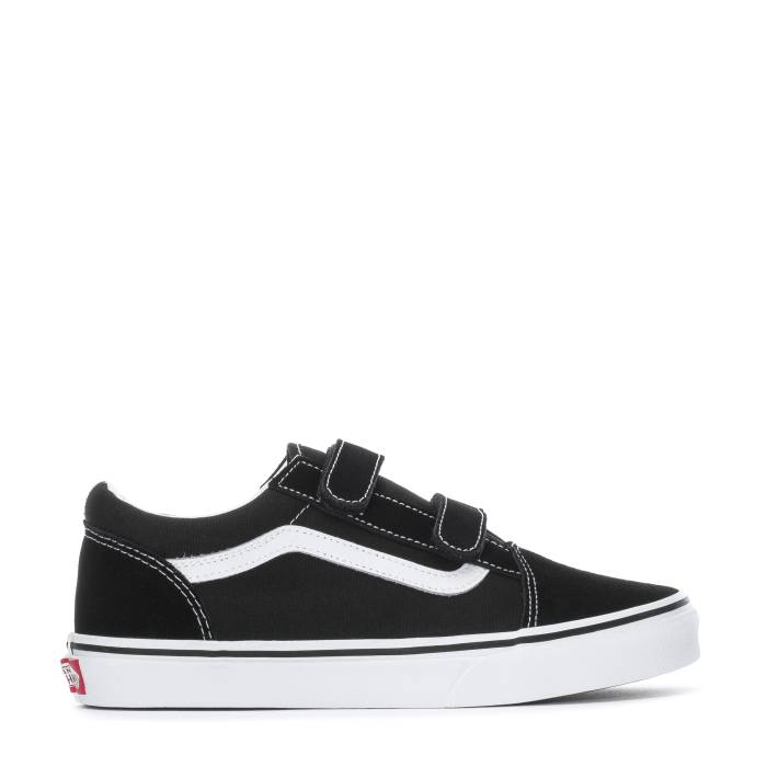 ヴァンズ Vans 【 Old Skool V Youth Black/White 】 ジュニア キッズ 黒色 ブラック 白色 ホワイト