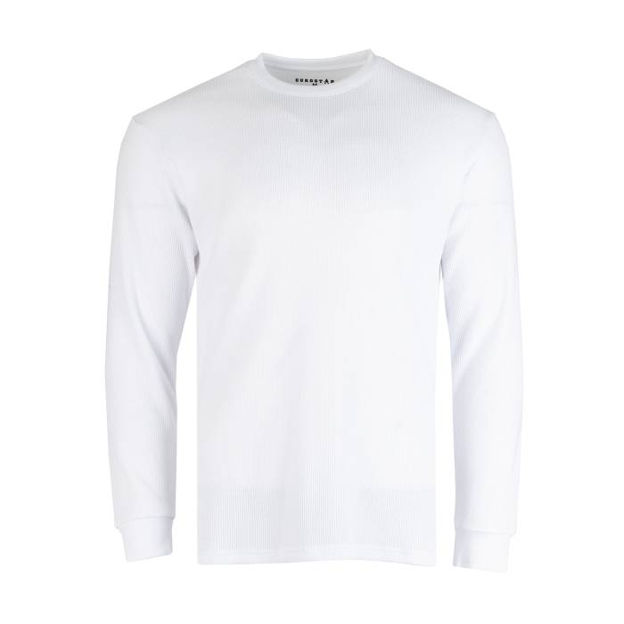 Eurostar 【 Long Sleeve Solid Thermal Mens White 】 Sleeve 衣手 固形体 メンズ 白いこと 白いこと