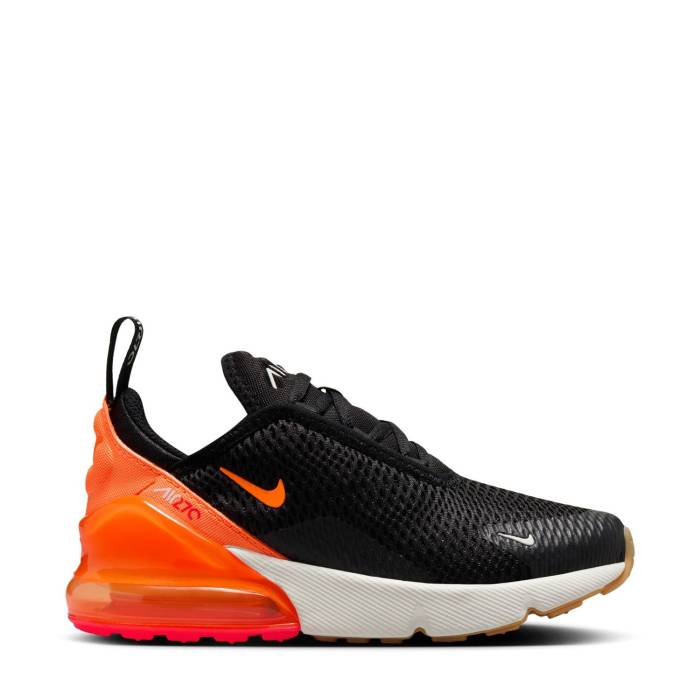 ナイキ Nike 【 Air Max 270 Kids Black/Total Orange/Bright Crimson 】 マックス ジュニア キッズ 黒色 ブラック orange 橙・オレンジ クリムゾン