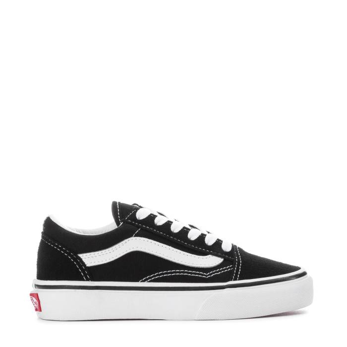 ヴァンズ Vans 【 Old Skool Kids (Canvas) Black/True White 】 オールドスクール ジュニア キッズ 黒色 ブラック 白色 ホワイト