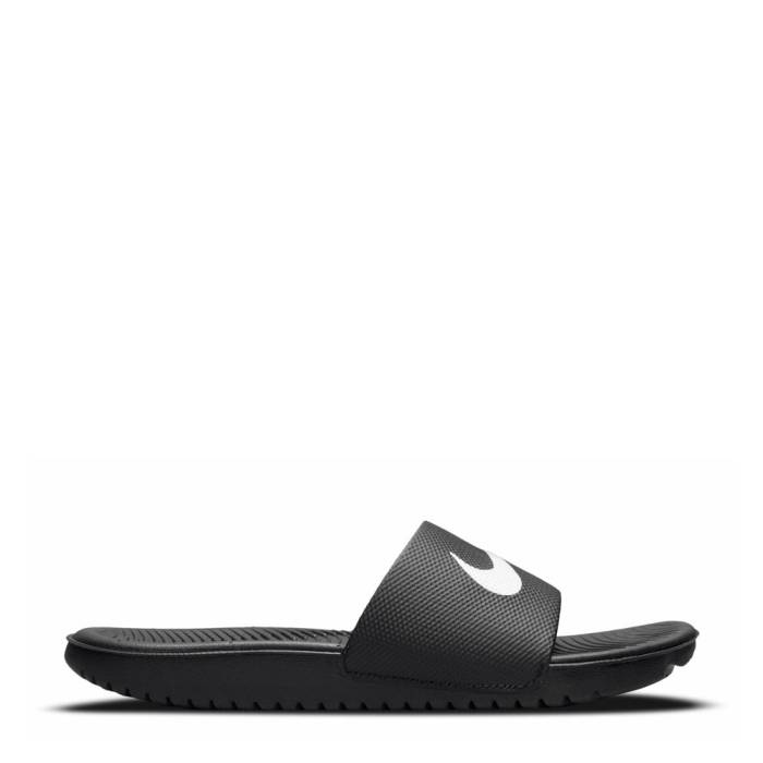ナイキ Nike 【 Kawa Slide Kids Black/White 】 Slide サンダル ジュニア キッズ 黒色 ブラック 白色 ホワイト