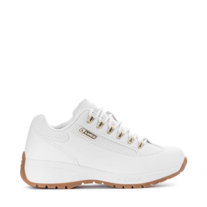 ラグズ Lugz 【 Express Womens White/Gold/Gum 】 Express エクスプレス レディース 白色 ホワイト ゴールド