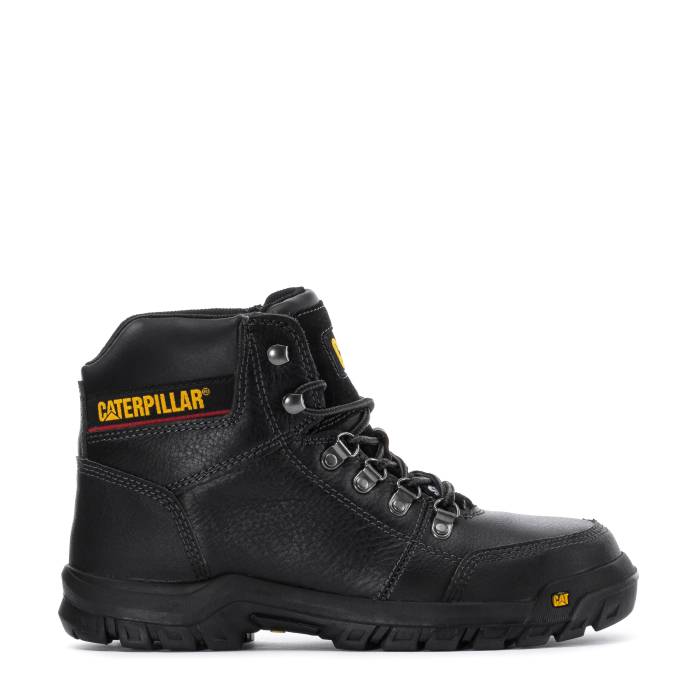 キャタピラー Caterpillar 【 Outline Steel Toe Mens Black 】 Steel スチール写真 メンズ 黒いこと 黒いこと
