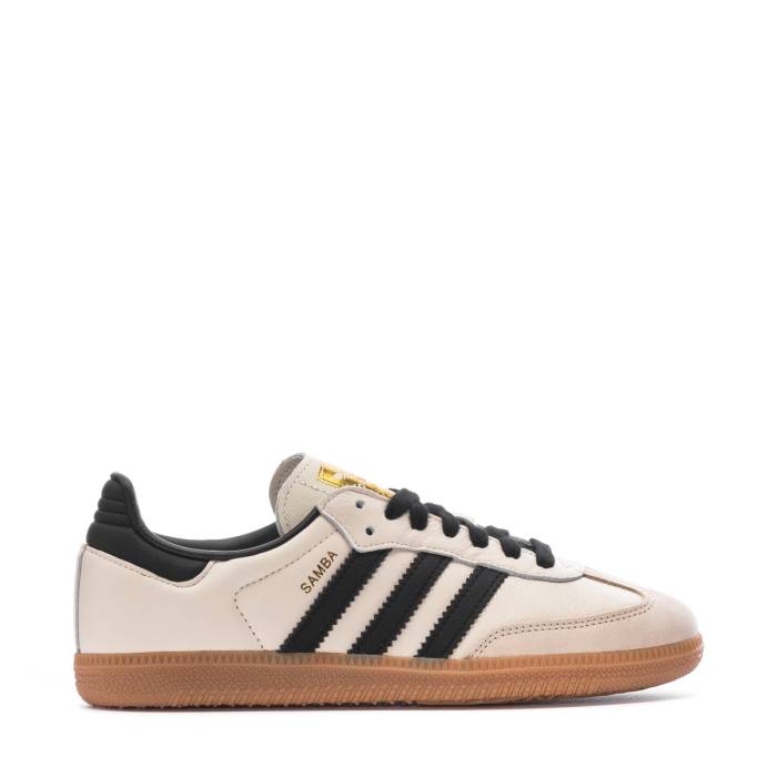 アディダス Adidas 【 Samba Og Womens Cream White/Core Black/Sand Strata 】 サンバ レディース 皮膚軟化剤 白いこと 白いこと 中核グループ 黒いこと 黒いこと 砂色・沙子