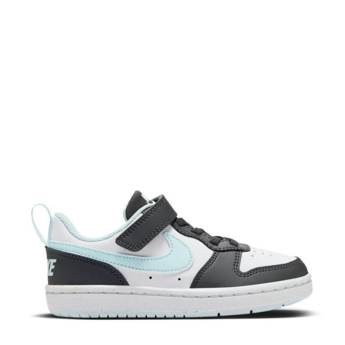 ナイキ Nike 【 Court Borough Low Recraft Kids Anthracite/ Glacier Blue/White 】 コート ジュニア キッズ 青色 ブルー 白色 ホワイト