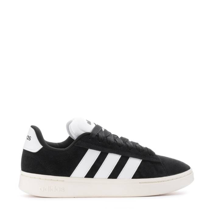 アディダス Adidas 【 Grand Court Alpha 00S Mens Black/White/White 】 地びた 厚地の外套 アルファ メンズ 黒いこと 黒いこと 白いこと 白いこと