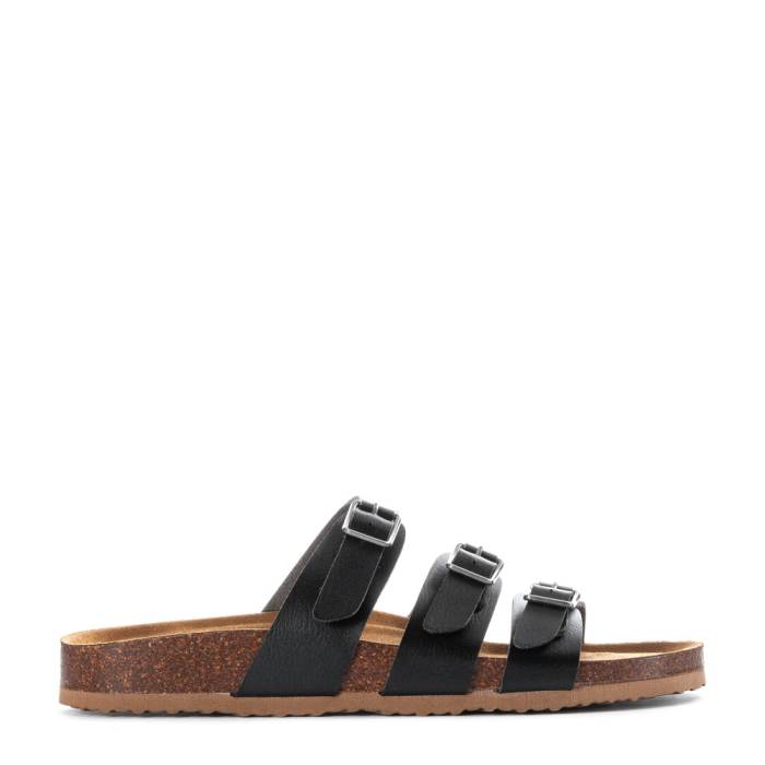Celia 【 Boulder Footbed Slide Womens Black 】 Slide サンダル レディース 黒色 ブラック