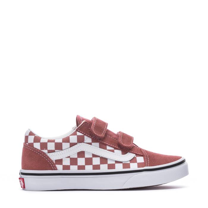 ヴァンズ Vans 【 Old Skool V Kids Theory Checkerboard Withered Rose 】 ジュニア キッズ Rose ローズ｜スニケス