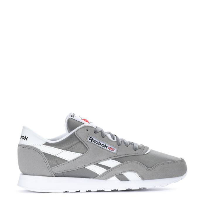 リーボック Reebok 【 Classic Nylon Mens Dark Grey/Pure Grey/White 】 クラシック ナイロン メンズ 灰色 グレー ピュア 白色 ホワイト|スニケス