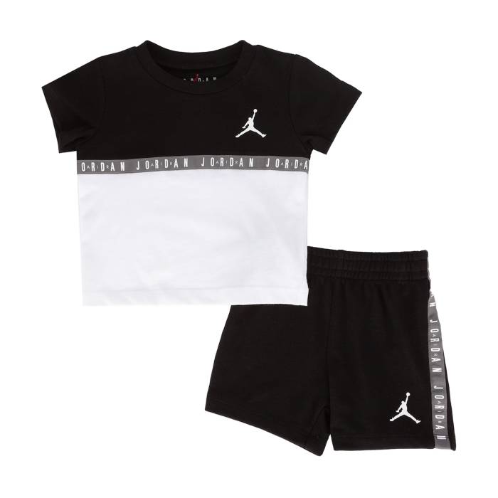 ナイキ ジョーダン Jordan 【 Jumpman Blocked Taping Short Set Infant Black 】 Jumpman ジャンプマン ベビー 黒色 ブラック