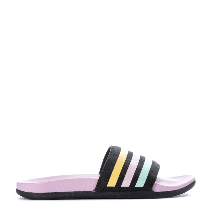 アディダス Adidas 【 Adilette Aqua Youth Black/Bliss Lilac/Clear Pink 】 アディレッタ アクア ジュニア キッズ 黒色 ブラック pink ピンク