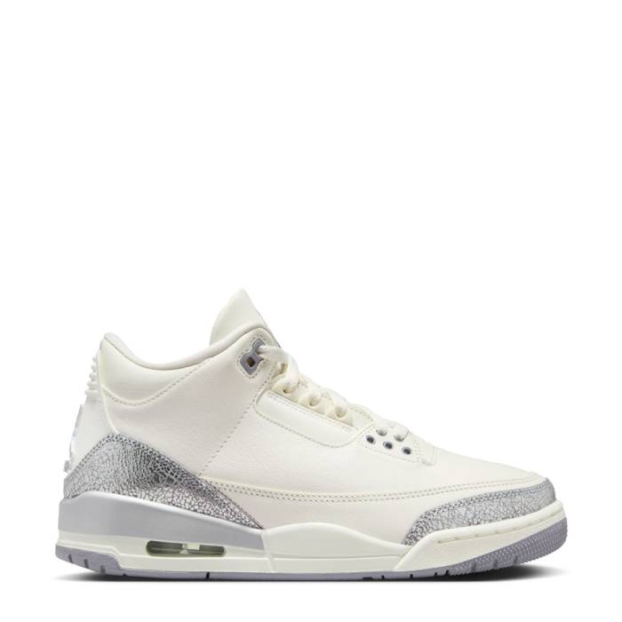 ナイキ ジョーダン Jordan 【 Retro 3 Womens Sail/Cement Grey/ Metalic Silver 】 レトロ レディース 灰色・シメント 灰色 グレー Silver 銀色・シルバー