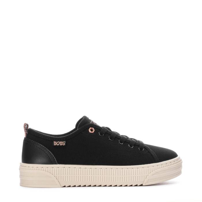 スケッチャーズ Skechers 【 Bobs Copa Womens Black Canvas 】 ボブズ レディース 黒いこと 黒いこと