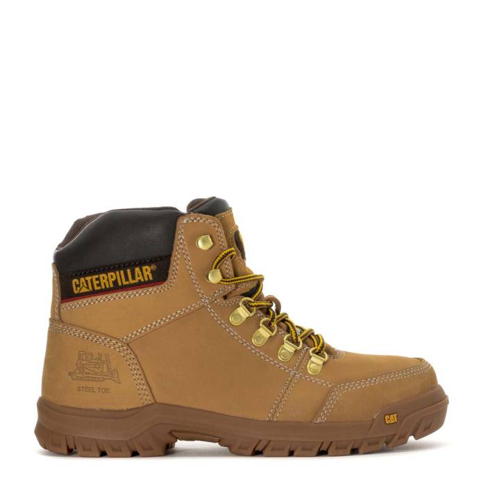 キャタピラー Caterpillar 【 Outline Steel Toe Mens Wheat 】 Steel スチール写真 メンズ ウィート