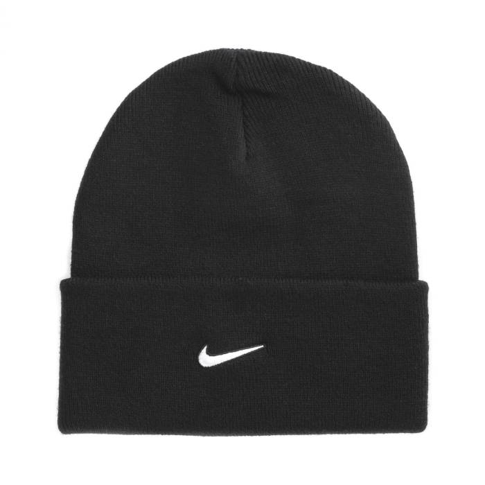 ナイキ Nike 【 Peak Tall Cuff Swoosh Beanie Unisex Black/White 】 Swoosh スウッシュ・スウォッシュ キャップ 帽子 ユニセックス 黒色 ブラック 白色 ホワイト