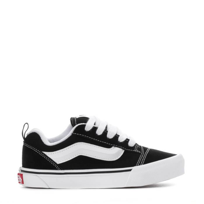 ヴァンズ Vans 【 Knu Skool Kids Black/True White 】 ジュニア キッズ 黒色 ブラック 白色 ホワイト