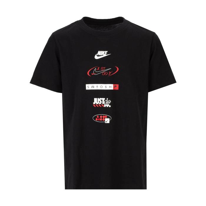 ナイキ Nike 【 Logos Tee Youth Black 】 Tシャツ ジュニア キッズ 黒色 ブラック