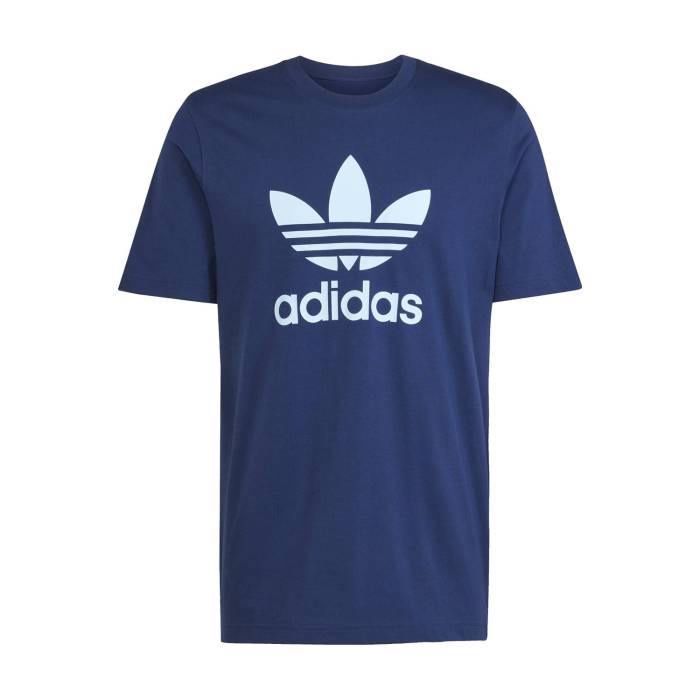 アディダス Adidas 【 Trefoil Tee Mens Night Indigo/Clear Sky 】 トレフォイル プルオーバー メンズ ナイト爵 藍色・インディゴ 天の原