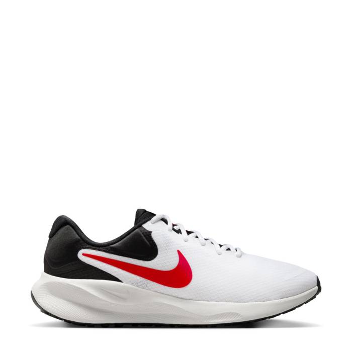 ナイキ Nike 【 Revolution 7 Mens White/Fire Red/Black/Photon Dust 】 大変革 メンズ 白いこと 白いこと 火の手 Red 赤・赤いこと 黒いこと 黒いこと