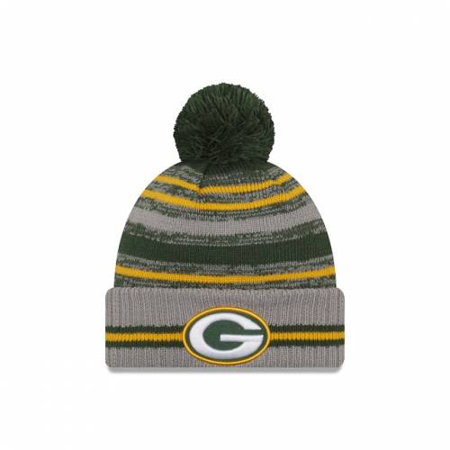 年製新品 キャップ ハット New Era カジュアル ニューエラ ファッション New Cold 帽子 Weather ニューエラ グリーン 灰色 Nfl ファッションブランド 緑 パッカーズ グレー グレイ ニット グリーンベイ Nfl Green Gray Cold Weather Sport Knit 国内最