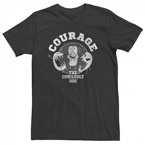 リアル Character Licensed キャラクター カットソー Tシャツ トップス メンズファッション Black Tee Badge Scary Dog Cowardly The Courage Network Cartoon Character Licensed ブラック 黒色 Tシャツ Kkoh111 Bhavaspa Com