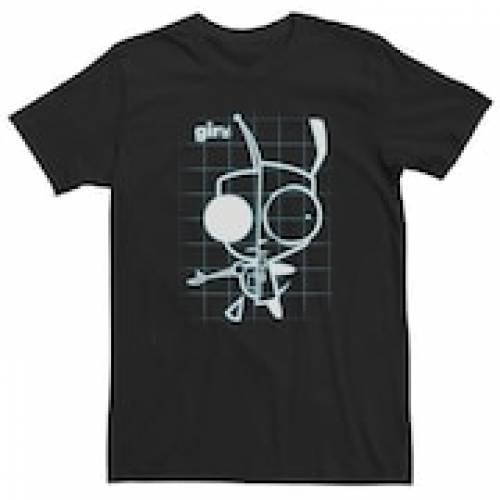 有名な高級ブランド Tシャツ カットソー Tシャツ キャラクター Character Licensed 黒色 カットソー Tシャツ トップス メンズファッション Black Tee Schematic Gir Zim Invader Character Licensed ブラック Dgb Gov Bf