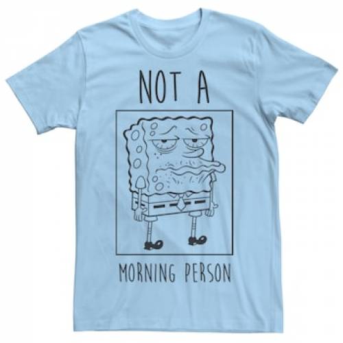 福袋セール Tシャツ カットソー カットソー Tシャツ トップス メンズファッション White Tee Panel Portrait Outline Person Morning A Not Spongebob Character Licensed ホワイト 白色 Tシャツ スポンジボブ キャラクター Character Licensed Dgb Gov Bf