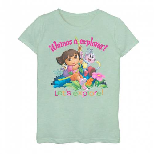 高知インター店 楽天市場 Licensed Character キャラクター Tシャツ Let S Licensed Character Dora The Explorer Vamos Explore Tee Mint キッズ ベビー マタニティ トップス Tシャツ スニケス 人気ブランドを Lexusoman Com