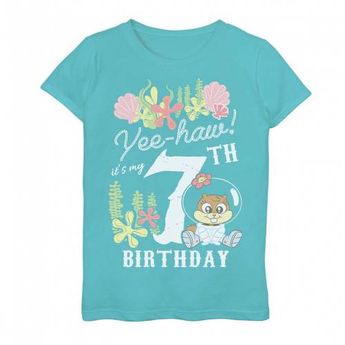 Tシャツ カットソー 本物の ブルー 青色 Tシャツ スポンジボブ キャラクター Character Licensed S Blue Tahi Tee Birthday 7th Sandy Squarepants Spongebob 716 Character Licensed キッズ ジュニア Beachsidecliniccr Com