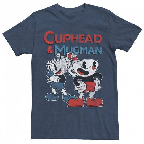超激安 Tシャツ 紺色 ネイビー ヘザー Heather Cuphead Mugman Tee Navy メンズファッション トップス Tシャツ カットソー 工場直送 Babymarket Hu