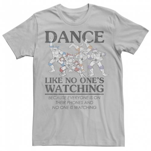 人気商品の Licensed Character キャラクター ダンス スリーブ Tシャツ 銀色 シルバー 半袖 Sleeve Silver Licensed Character Ninja Turtles Dance Like No One Is Watching Tee メンズファッション トップス Tシャツ カット スニケス 日本未発売