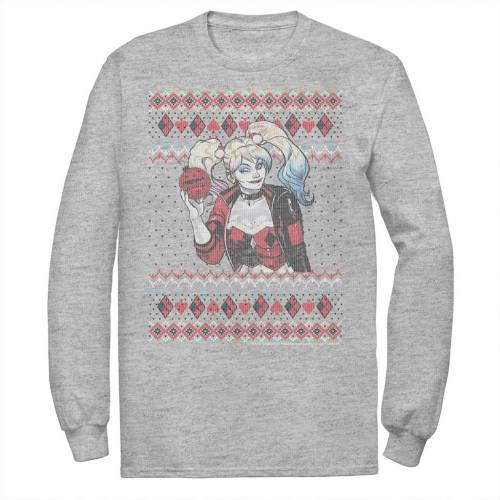 絶対一番安い Licensed Character キャラクター メンズ ニット Tシャツ ヘザー Heather Licensed Character Mens Batman Harley Quinn Ornament Knit Style Tee Athletic メンズファッション トップス Tシャツ カットソー 早割クーポン Goedkoop Vliegen Nl