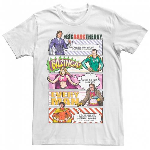 いいスタイル Licensed Character キャラクター アート Tシャツ 白色 ホワイト Licensed Character Big Bang Theory Super Hero Style Pop Art Tee White メンズファッション トップス Tシャツ カットソー スニケス は自分にプチご褒美を Allengine Cl