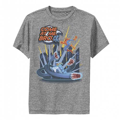 新発 楽天市場 Marvel ゲーム パフォーマンス グラフィック Tシャツ チャコール ヘザー Game Heather Marvel Spiderman Come At Me Brock Video Scene Performance Graphic Tee Charcoal キッズ ベビー マタニティ トップス Tシ スニケス 信頼 Lexusoman Com