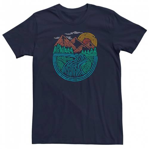 フィフスサン アート Tシャツ 紺色 ネイビー 【 FIFTH SUN NATURE NEON LINE ART POSTER TEE / NAVY 】 メンズファッション トップス カットソー｜スニケス
